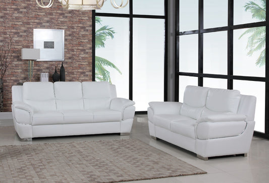 4572 Sofa Collection - White Leather