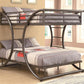 Stephan Full Over Full Gunmetal Finish Bunk Bed