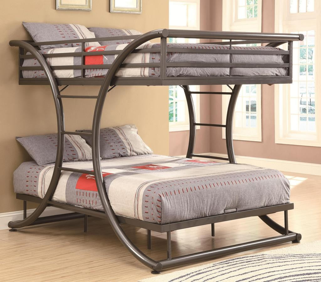 Stephan Full Over Full Gunmetal Finish Bunk Bed