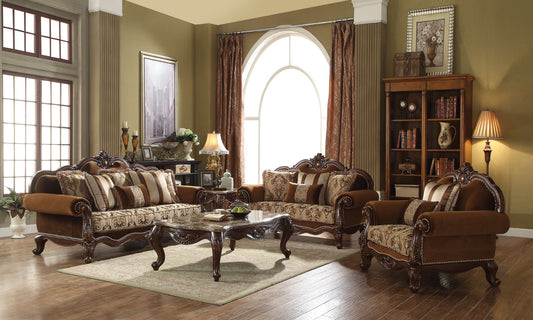 Jardena Sofa Collection by Acme 50655 - Cherry Oak Finish