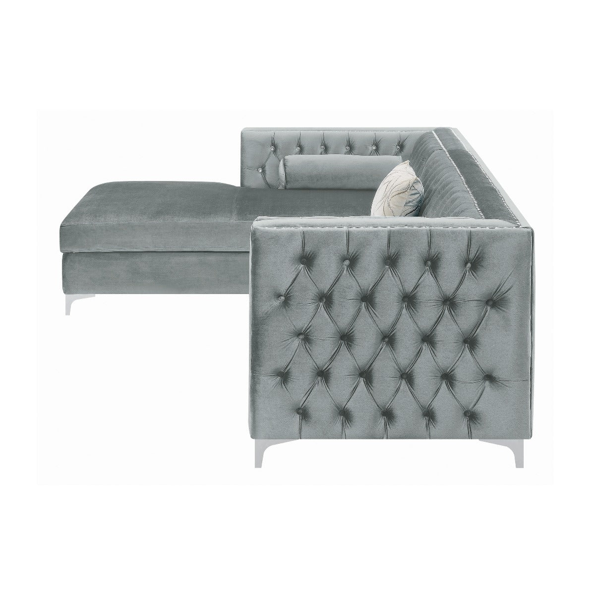 Bellaire Silver Velvet Sectional Collection 508280