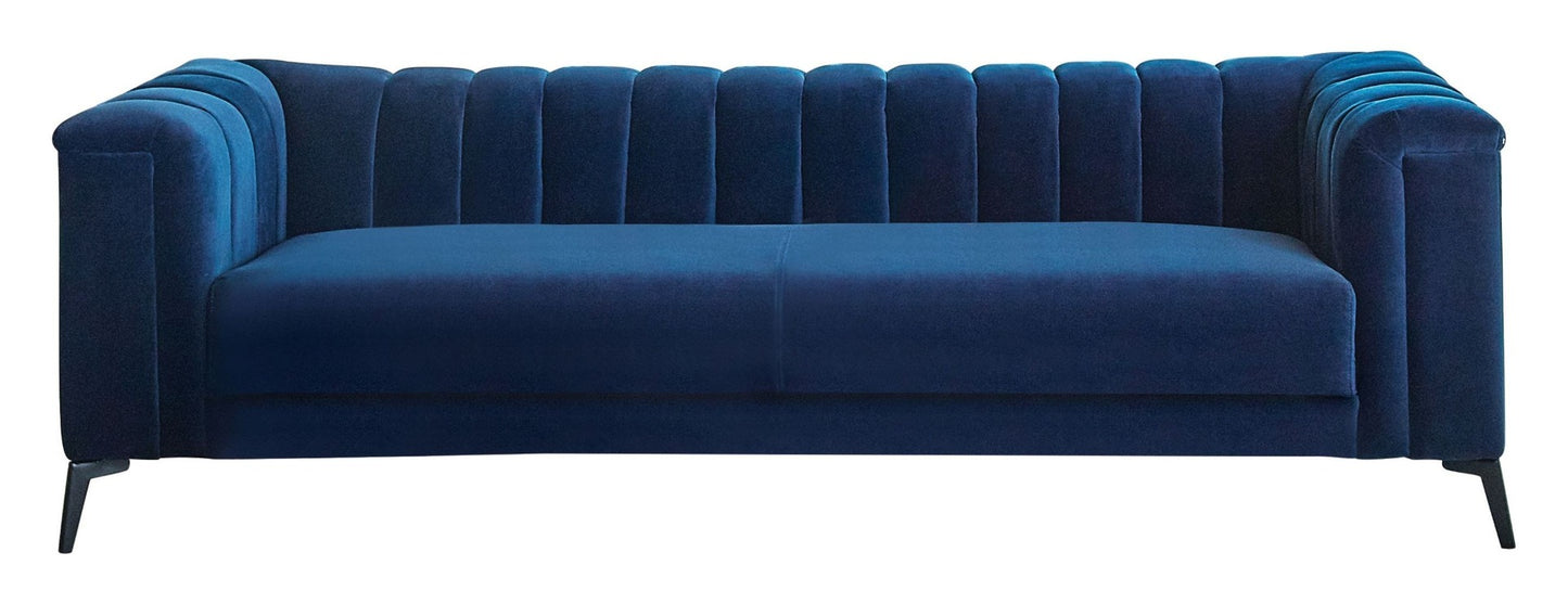 Chalet by Coaster Tuxedo Arm Living Room Set Blue