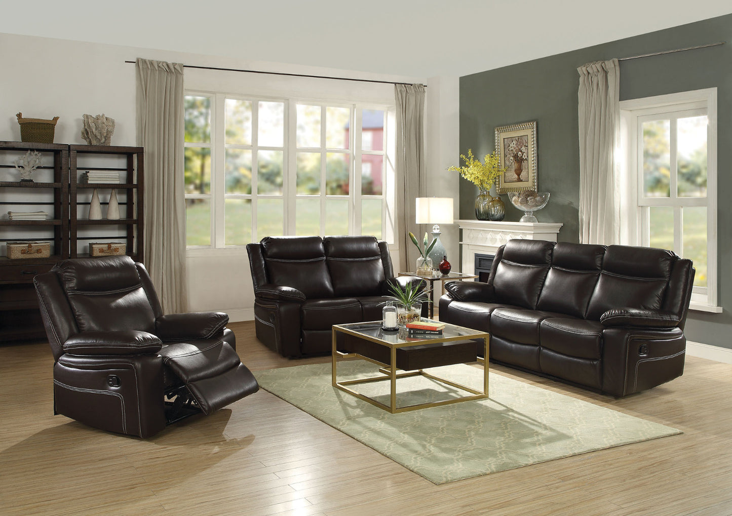 Corra 52050 Motion Sofa Collection - Espresso PU