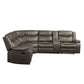 Tavin Motion Sectional Acme 52540 - Gray Leather-Aire