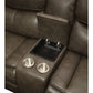 Tavin Motion Sectional Acme 52540 - Gray Leather-Aire
