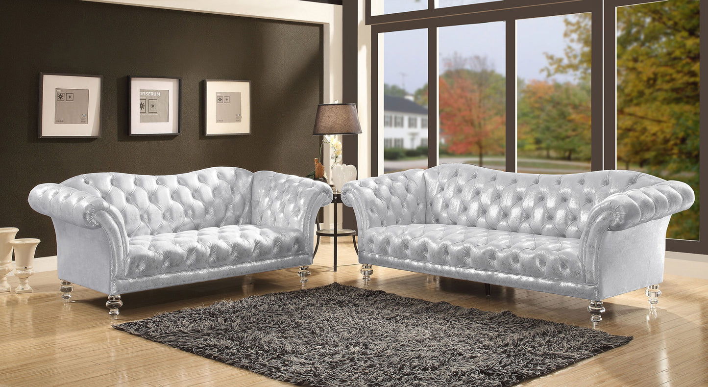 Acme Dixie 52780 Sofa Collection - Metallic Silver