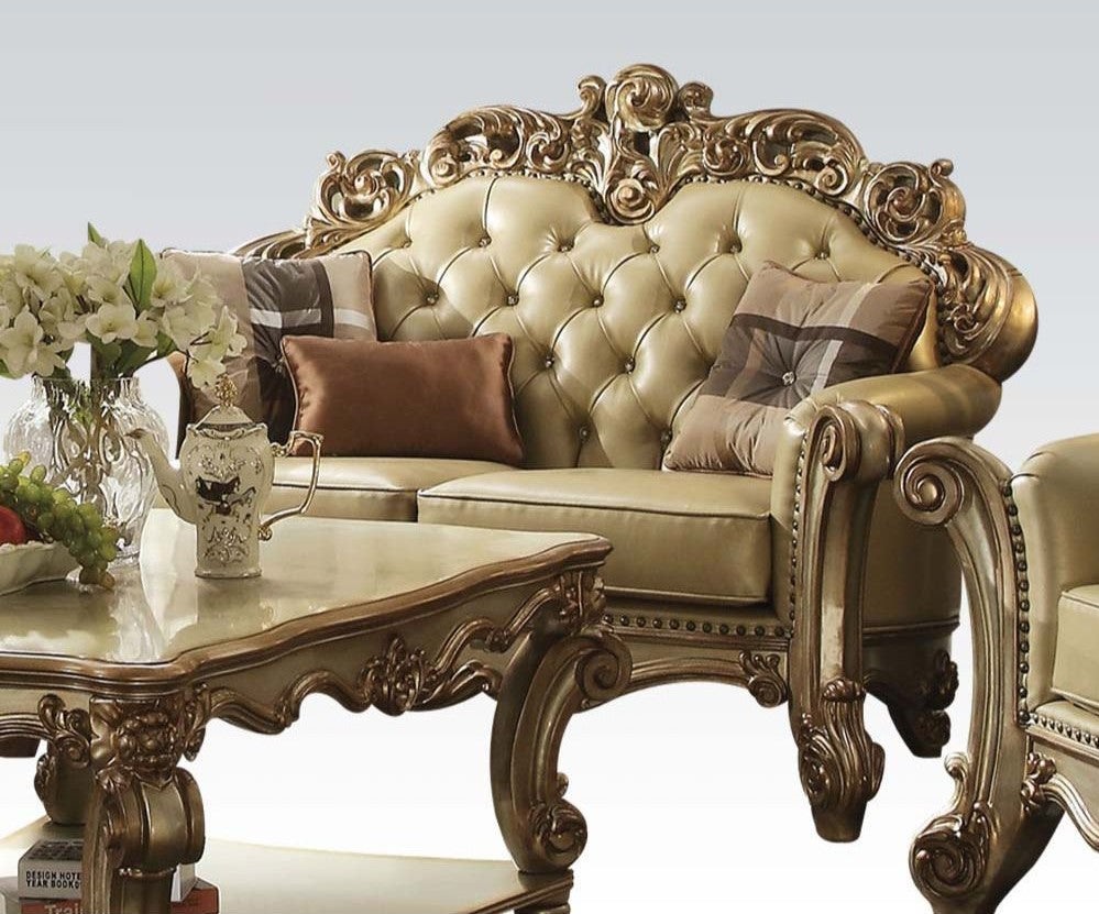 Vendome Sofa Collection 53000 by Acme - Gold Patina Upholstery