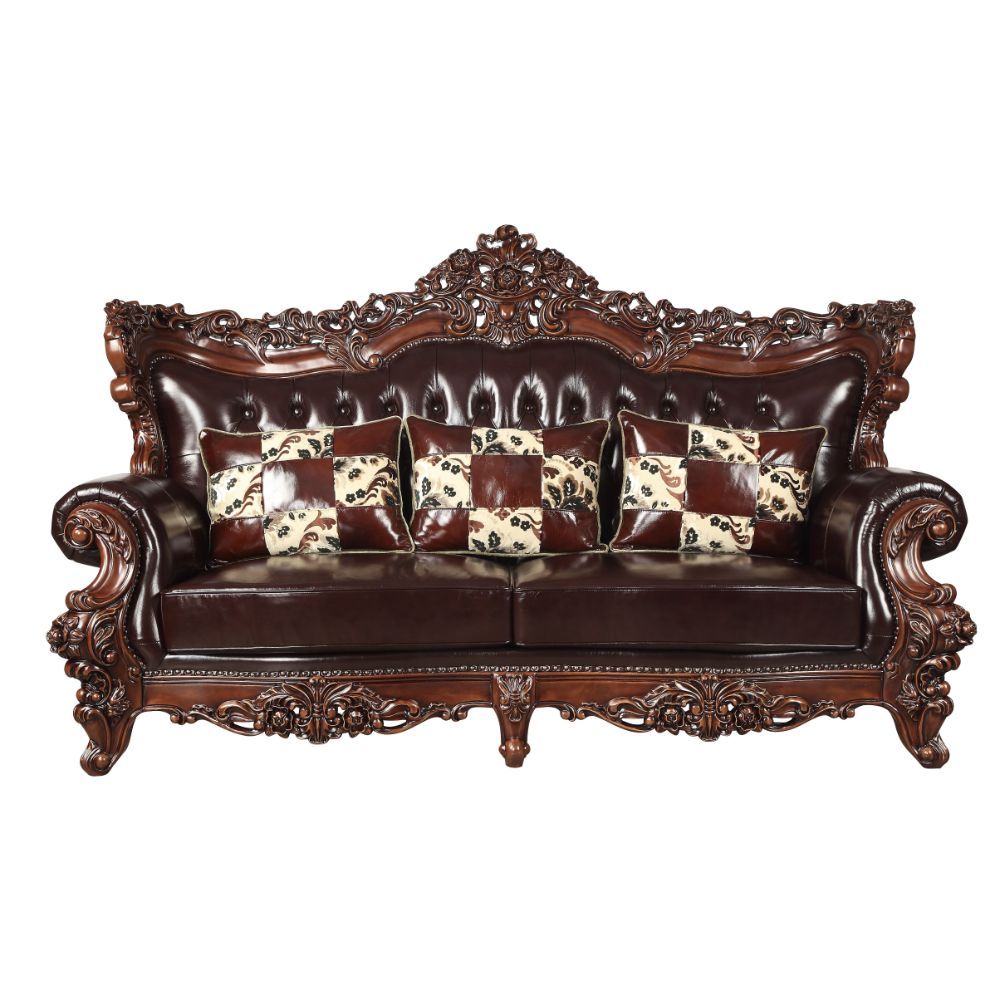 Acme Forsythia Sofa Collection - Top Grain Leather Match