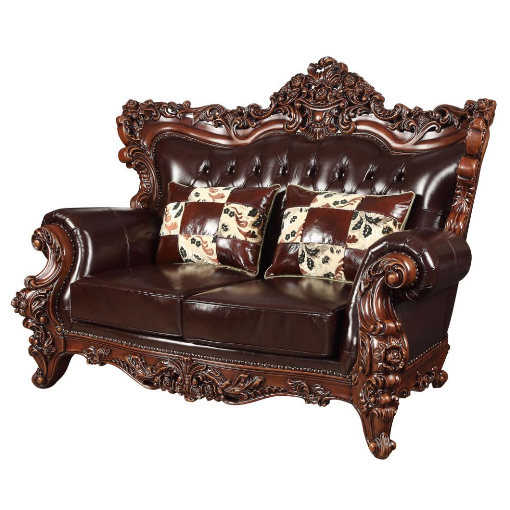 Acme Forsythia Sofa Collection - Top Grain Leather Match