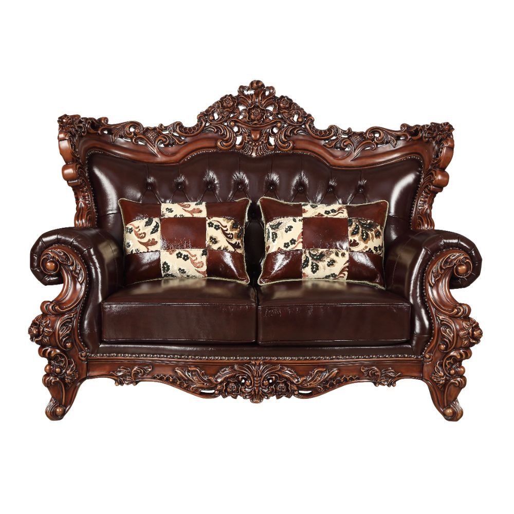 Acme Forsythia Sofa Collection - Top Grain Leather Match