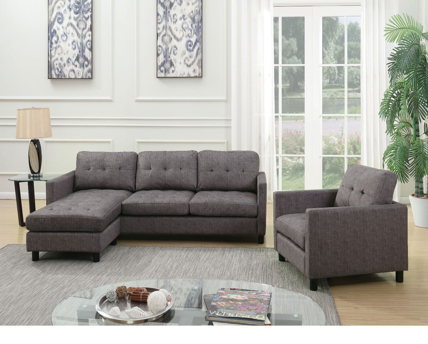 Acme Furniture Ceasar Sofa - Chair & Ottoman