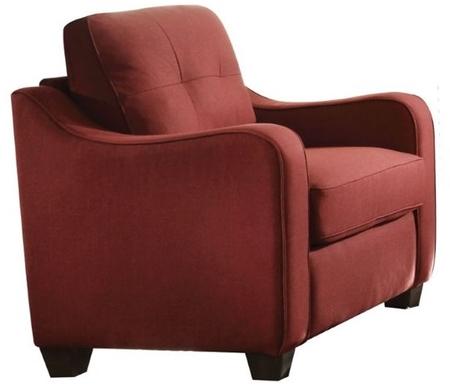 Cleavon II Red Linen Chair 53562