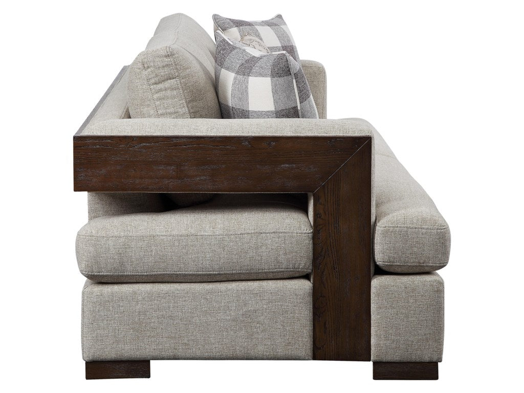 Acme Niamey Sofa Collection - Fabric & Cherry Finish