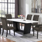 Juego de comedor Osborne de Coaster Furniture - Terciopelo marrón o arena