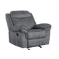 Zubaida 55027 Grey Glider Recliner