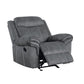 Zubaida 55027 Grey Glider Recliner