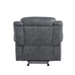 Zubaida 55027 Grey Glider Recliner