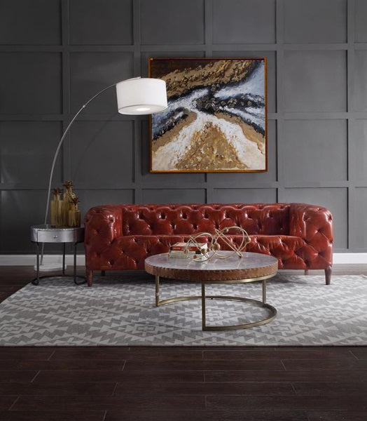 acme Furniture 55070 - Orsin Merlot Top Grain Leather Sofa