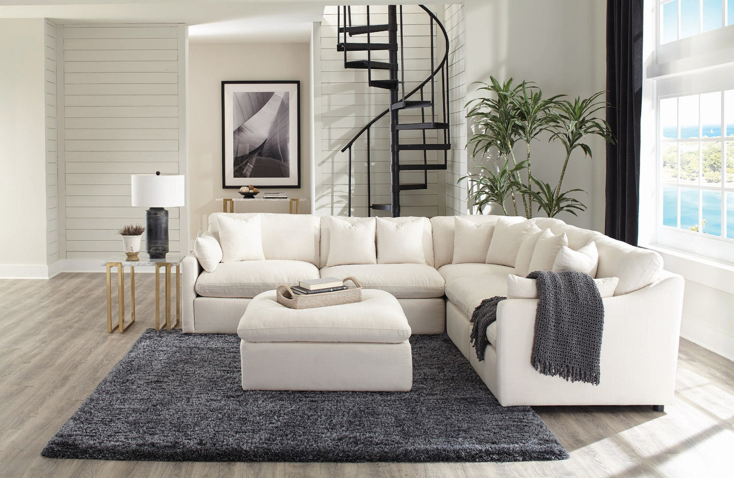 Coaster Hobson 6 Pc Modular Linen Sectional