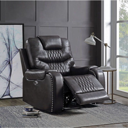 Sillón reclinable eléctrico Braylon 55413 - Magnetita o marrón