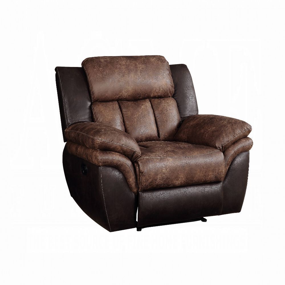 Jaylen Recliner 55427 - Toffee & Espresso Polished Microfiber