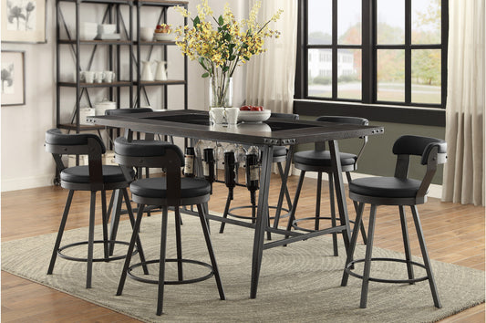 Appert Dining con botellero incorporado - 5 colores de sillas