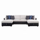 Merill Sectional Sofa w/Sleeper & Storage Chaise