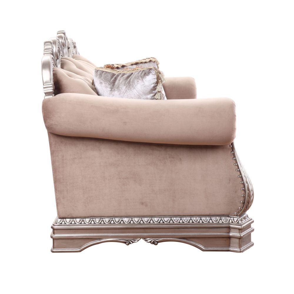 Northville Sofa Collection - Velvet Antique Champagne Finish