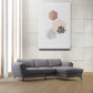 Beckett Contemporary Sectional - Gray Fabric