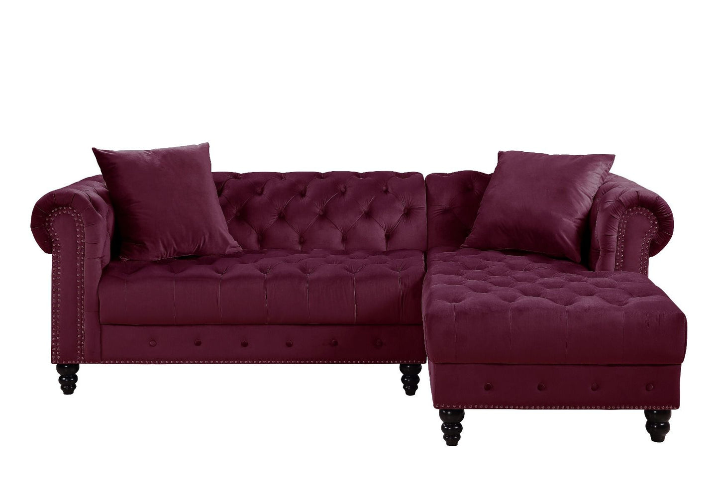 Adnelis 57315 Velvet Sectional Sofa by Acme