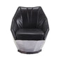 Brancaster Industrial Accent Chair - Aluminum, Top Grain
