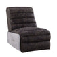 Sillón reclinable eléctrico de cuero gris de grano superior Okzuil