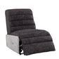Sillón reclinable eléctrico de cuero gris de grano superior Okzuil