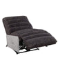Sillón reclinable eléctrico de cuero gris de grano superior Okzuil