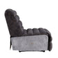 Sillón reclinable eléctrico de cuero gris de grano superior Okzuil
