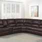 Brunson 600440 Brown Leatherette Sectional