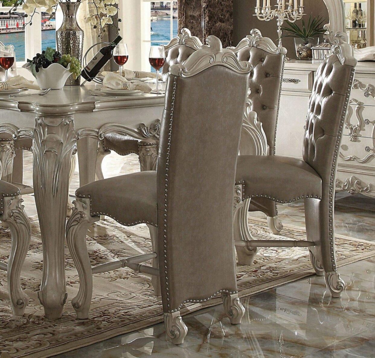 Acme 61150 Versailles Dining Collection - Bone White