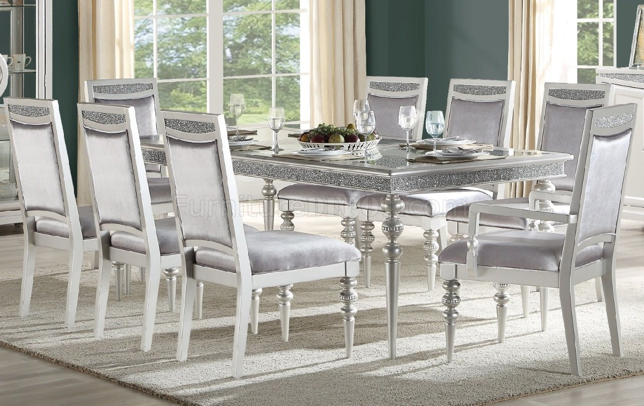 Maverick Platinum Dining Collection Acme 61800 - Diamantes de imitación