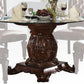 Vendome Round Glass Dining Table Collection - PU Cherry