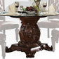 Colección de mesa de comedor redonda de vidrio Vendome - PU Cherry