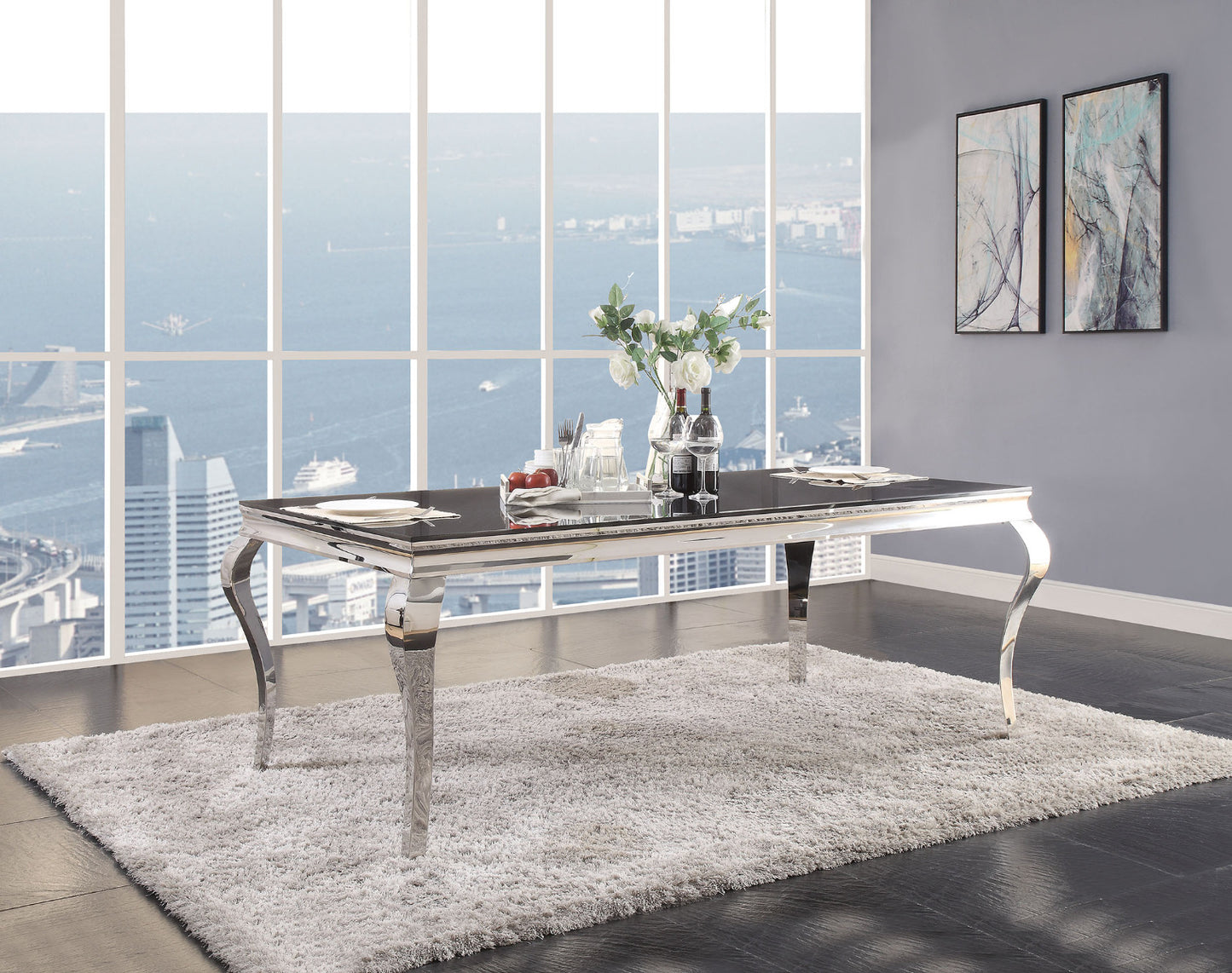Fabiola Dining Collection by Acme Furniture - Stainless Steel