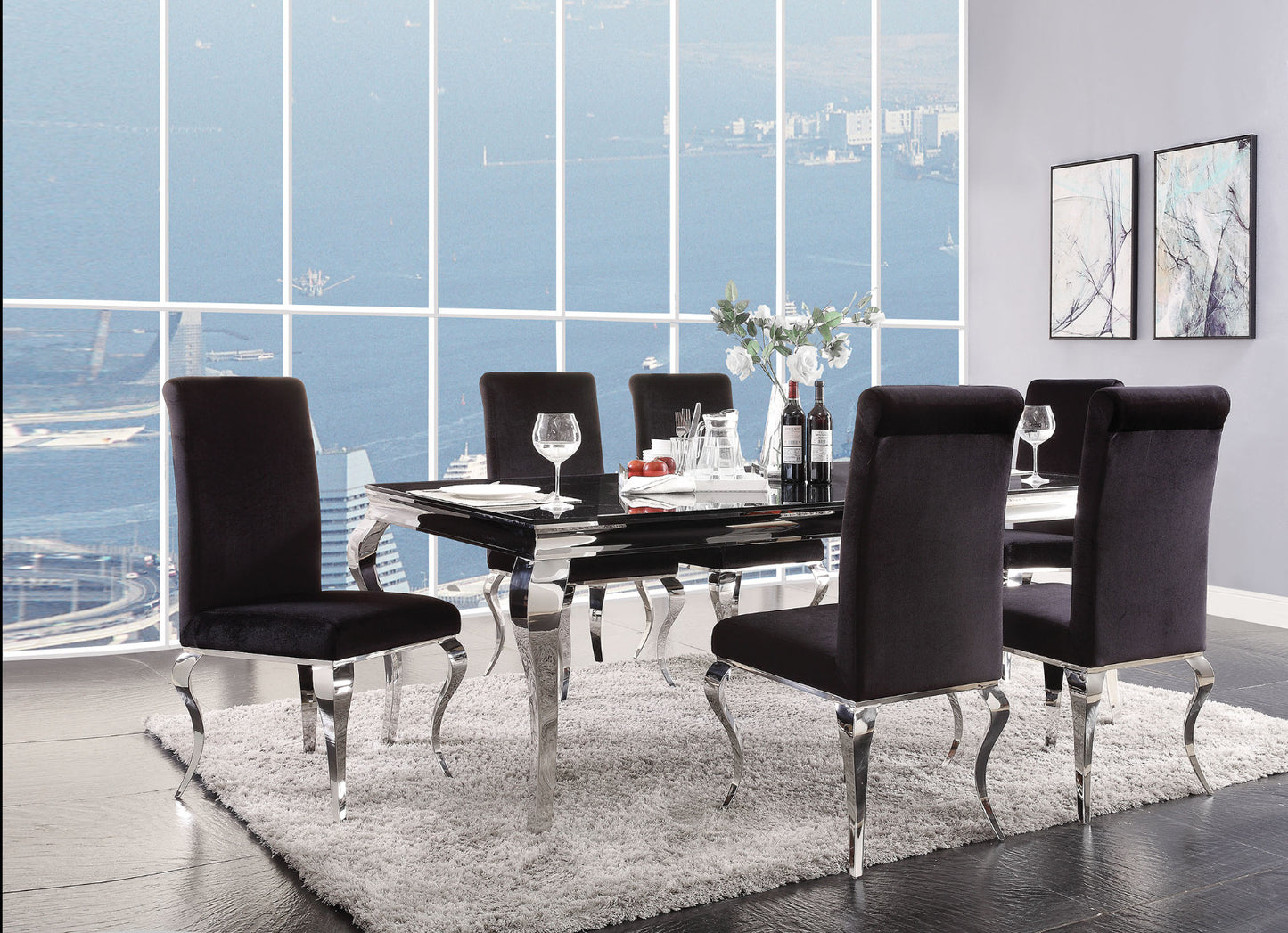 Fabiola Dining Collection by Acme Furniture - Stainless Steel