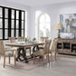 Nathaniel 62330 Dining Collection - Fabric & Maple Finish