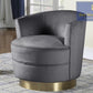 Silla decorativa Velour 633 con base giratoria - 3 opciones de color