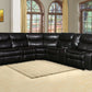 Global 6967 Vista Motion Sectional - Brown Leather Air