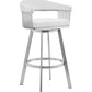 Chelsea 26" or 30" Swivel Barstool Metal Finish Faux Leather