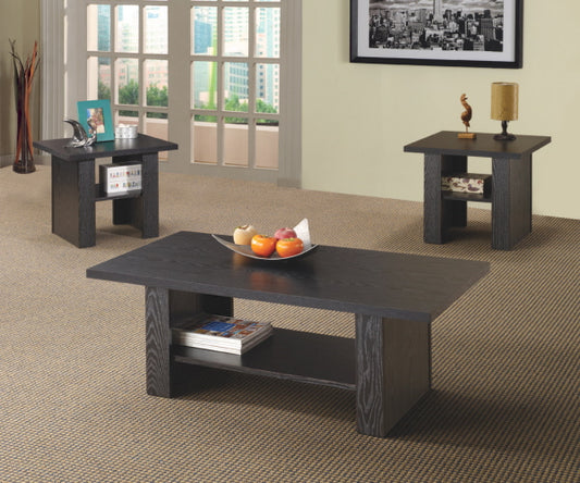 Rodez 3 Pc Occasional Set 700345 - Black Finish