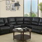 Global United 7096 Foggia Black Sectional - Manual or Power