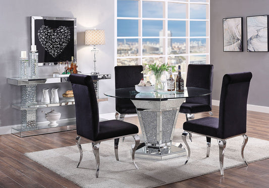 Colección de comedor Noralie Bling - Incrustaciones de diamantes de imitación