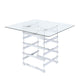 Nadie 5 Pc Dining Collection - Clear Glass & Chrome